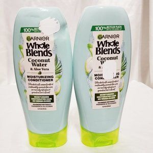 Garnier Whole Blends Coconut Water & Aloe Vera Conditioner 2 Bottles Brand New